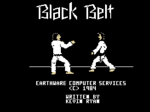 Title Screen of Black Belt for Commodore 64